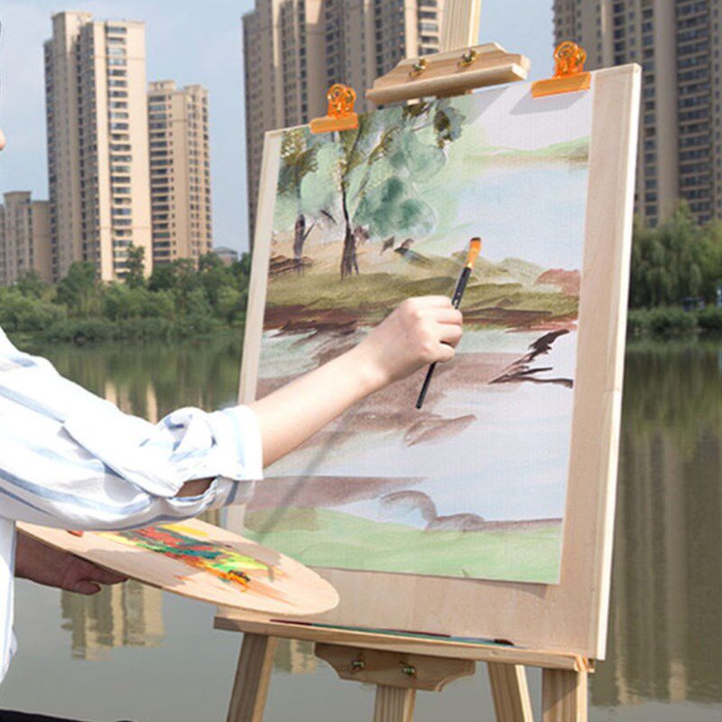 蒙玛特 实木素描画板初学者便携画室2k绘图板写R生4K速写板学生