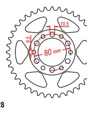 TW200 428-50T TW1p25 XT125 DT125 XT350 YZ80大链轮 后链轮 大