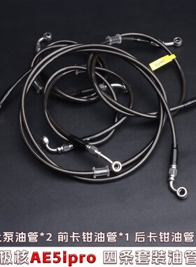 适用于极核AE5ipro电动车ABS改装碟刹铁氟龙前后油管刹.车升级配
