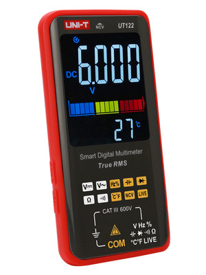 。优利德UT121A/UT121B/UT122卡片式智能防烧高精度数字电工万用