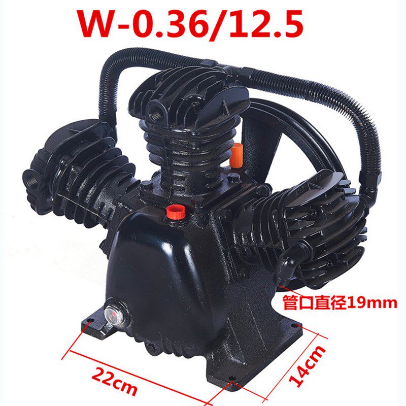 空压机机头双缸三缸高压气泵泵头空气压缩机配件7.5KW4KW缸头通用