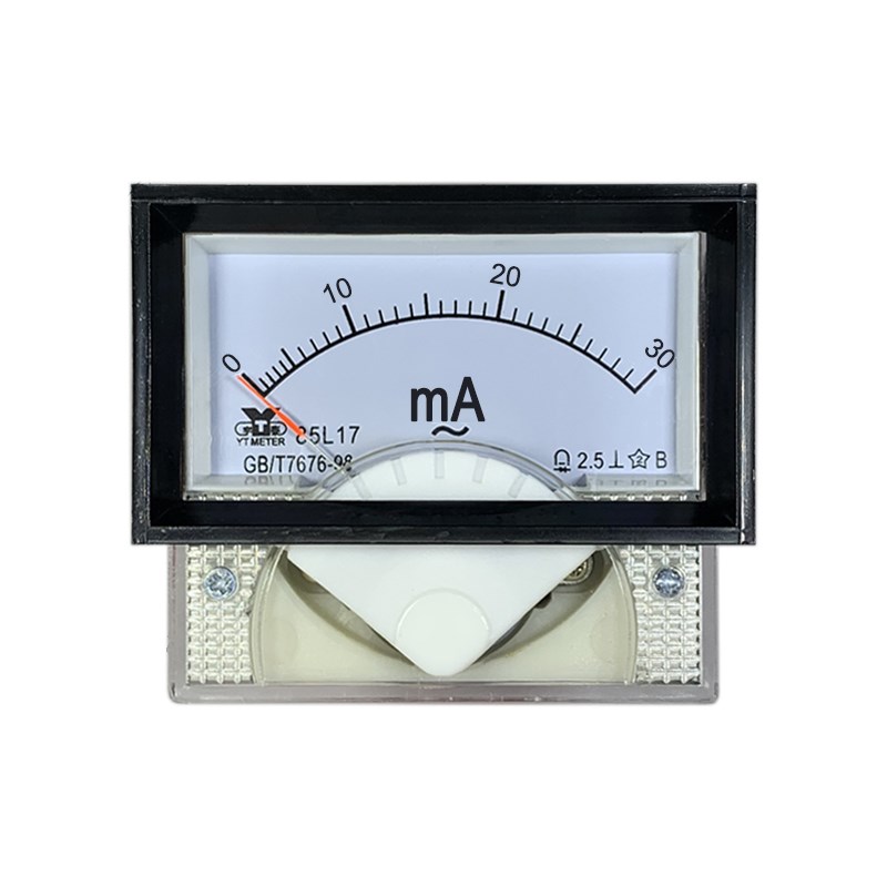 85L17交流毫安表5ma10ma20ma30ma50ma100ma指针电流表40*70mm