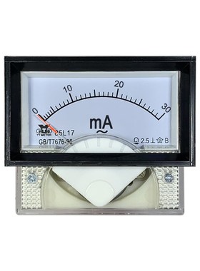 85L17交流毫安表5ma10ma20ma30ma50ma100ma指针电流表40*70mm