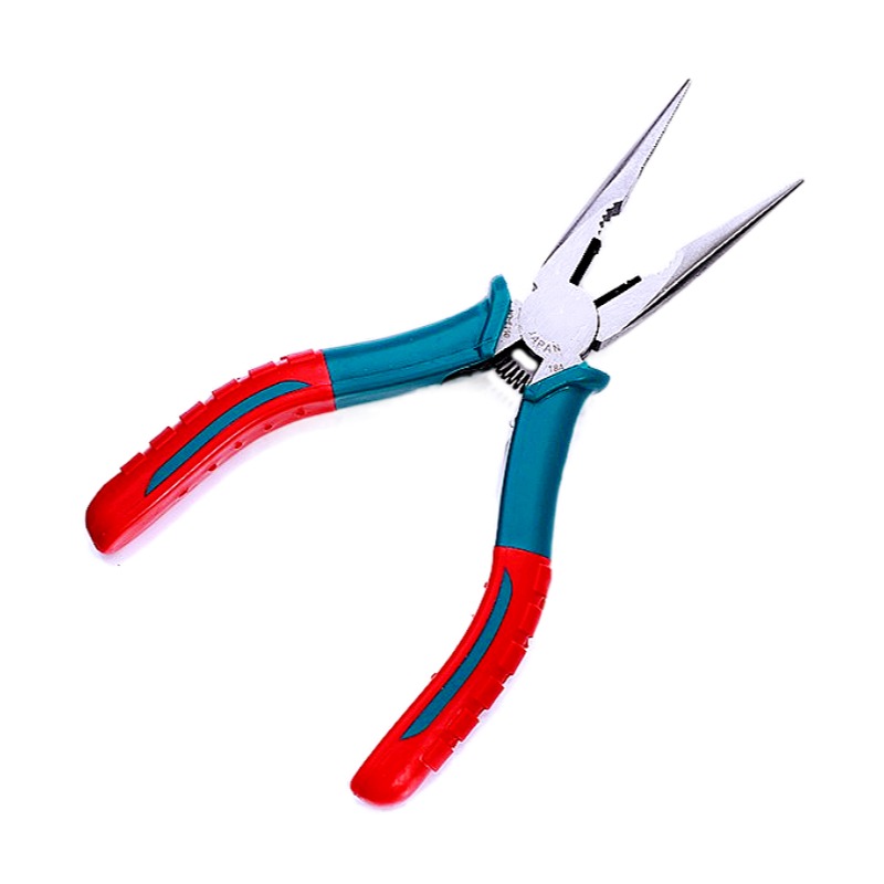 日本6寸尖嘴钳E29AB多功能双色柄电工尖口钳工业级尖嘴钳电工专用
