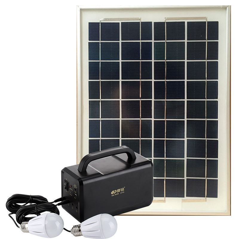 12伏小型光伏发电系统家用全套太阳能电池板发电机户外照明可充电