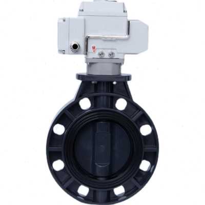 畅销D971X16S电动PVC蝶阀塑料对夹蝶阀 DN65 80 100 125 150 200
