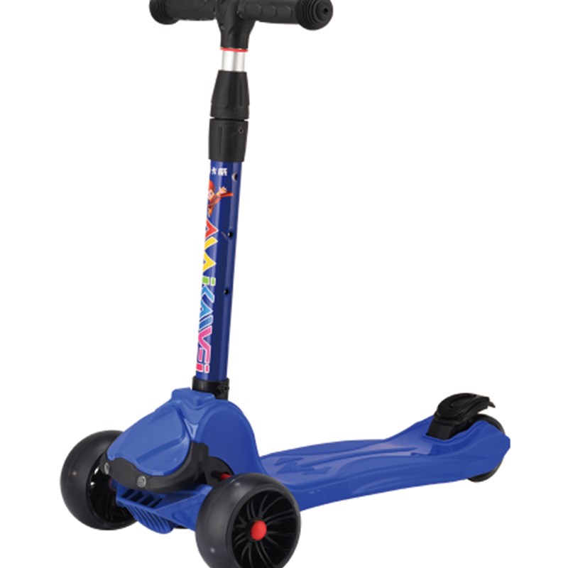 极速迈卡威儿童便携式脚踏滑板车折叠PU闪Q光轮加宽霸气越野轮