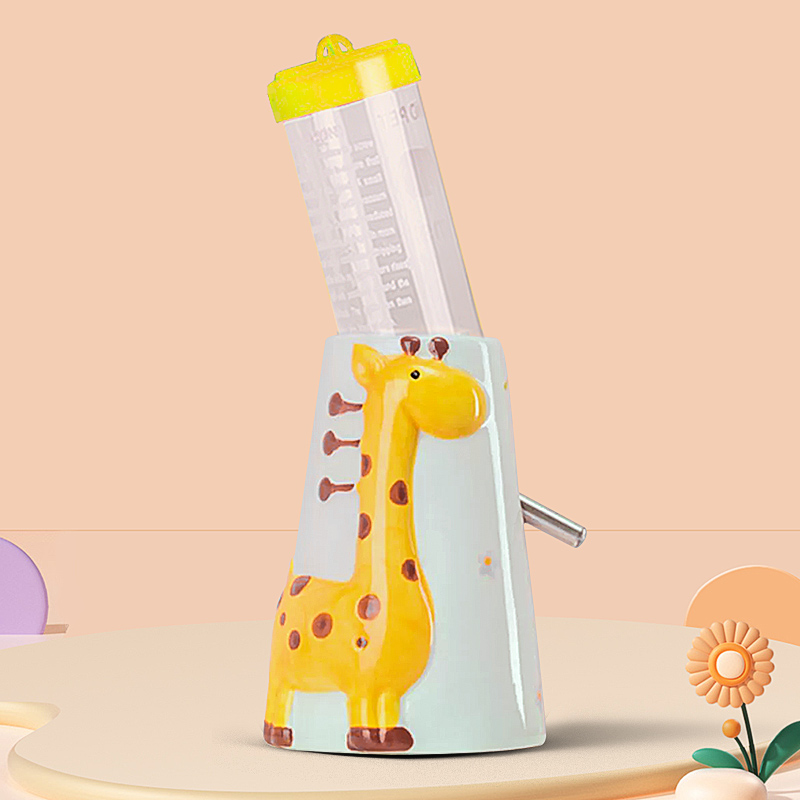 极速仓鼠陶瓷水i樽防侧翻饮水器水壶小鹿金丝熊支架滚珠喝水器造