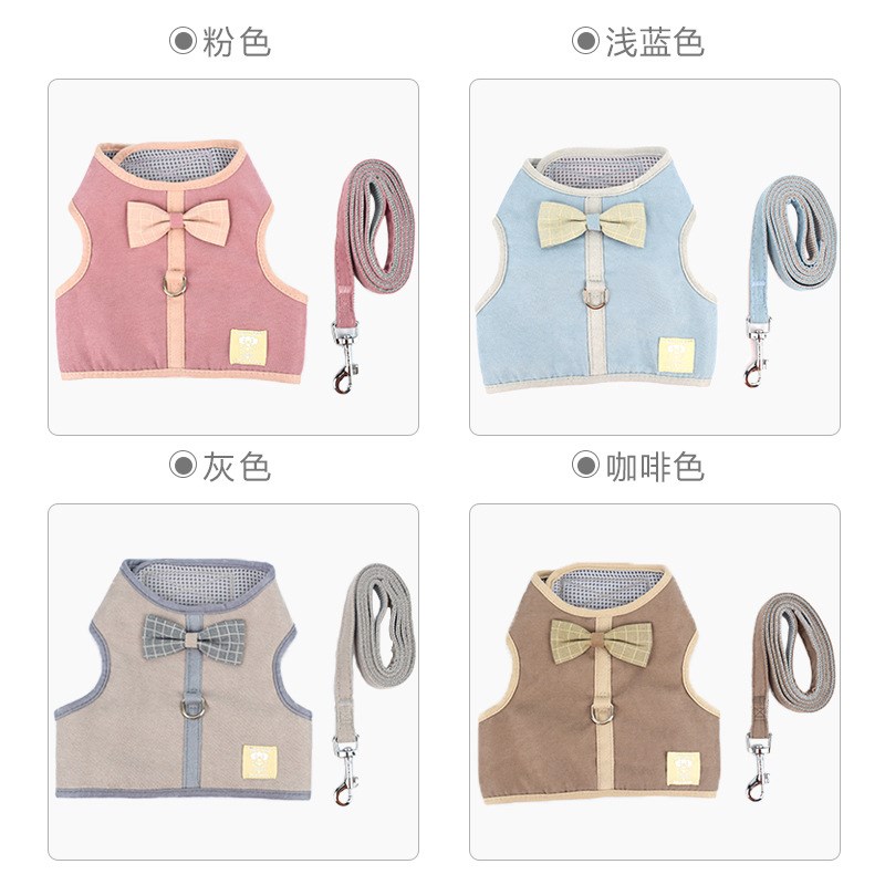 极速狗狗a牵引绳背心式胸背带小型犬幼犬遛狗绳泰迪博美狗链子宠