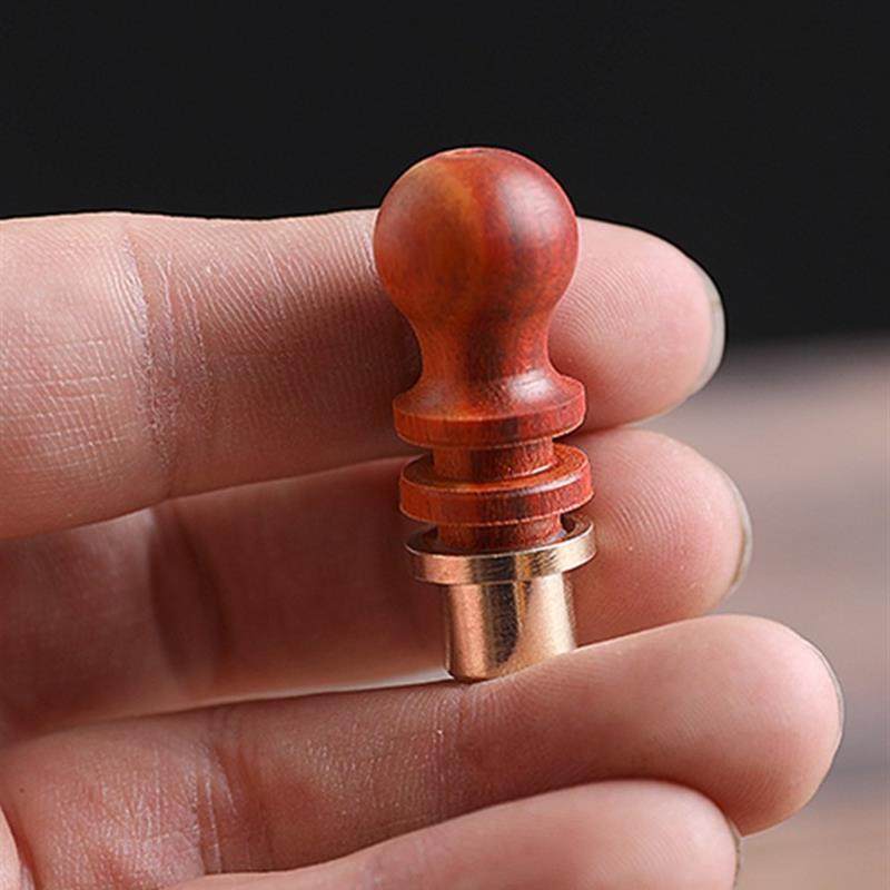 极速檀木酒葫芦塞铜口红木x紫檀酒塞子酒壶防渗水文玩葫芦配件