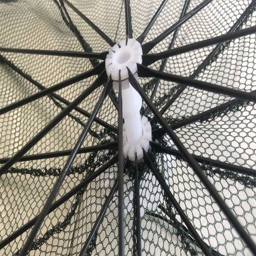 新品虾笼捕鱼网自k动雨伞网捞鱼渔网地鱼笼沉底捞小虾子篓子捕鱼