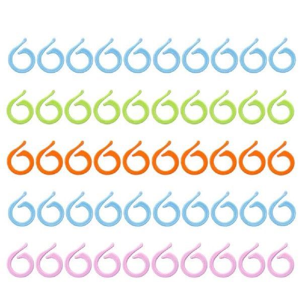 极速20PCS Knitting Stitch Markers 16mm 21Lmm Plastic Knittin