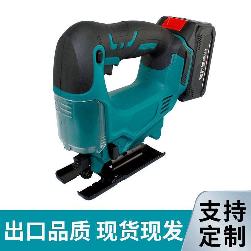 极速厂麦强锂电曲线锯木工小型多功能电动工具 R手提充电式修边机