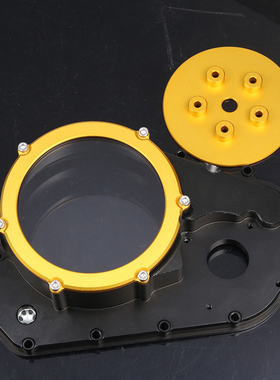 极速适用宗申RhE3发动机透明离合盖刀锋400改装可视窗透明边盖无