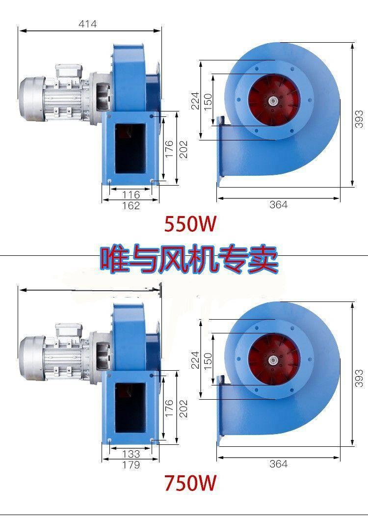 款高-220v排尘除尘端t暖炉离心风强力耐L高温风机Yn5采47小型
