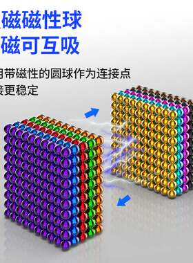 极速磁力棒c巴克百变球1000颗便宜磁力球魔力珠子八克彩色益智磁