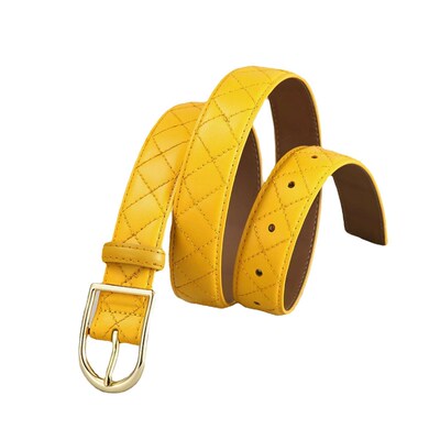 极速Versatile Slim Womens Belt Belt AlloMy Pinhole Leather