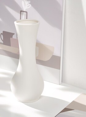 新品现代白色陶瓷干花花瓶满x天星水养摆件简约创意客厅插花北欧