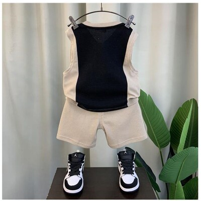 极速New Summer n Coolr Boys Clothing Set Vest & Pullover 潮