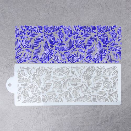 极速1/2 Pcs Cakel Lace Stenci Peacock Feather Design Mold Pl