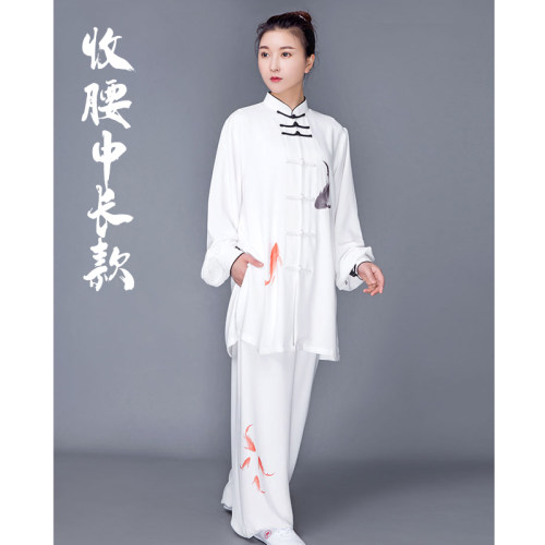 新品太极服女新款飘逸改良高端2z024比赛表演太极拳练功服装春中
