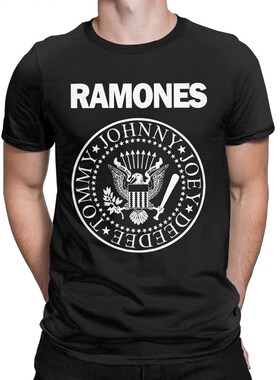 极速Erkekler Punk Rock Orman? Tepeler Saf TOee Ramone Merch