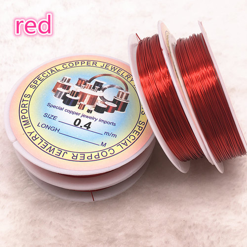 极速New d0.3/0.4mm Colorful Copper Wires Beading Wire for Je