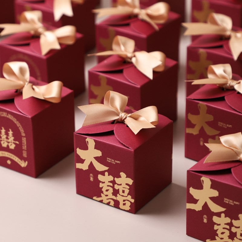 新品喜糖盒子2024新q款结婚专用糖果糖盒婚礼喜糖盒礼盒空盒包装