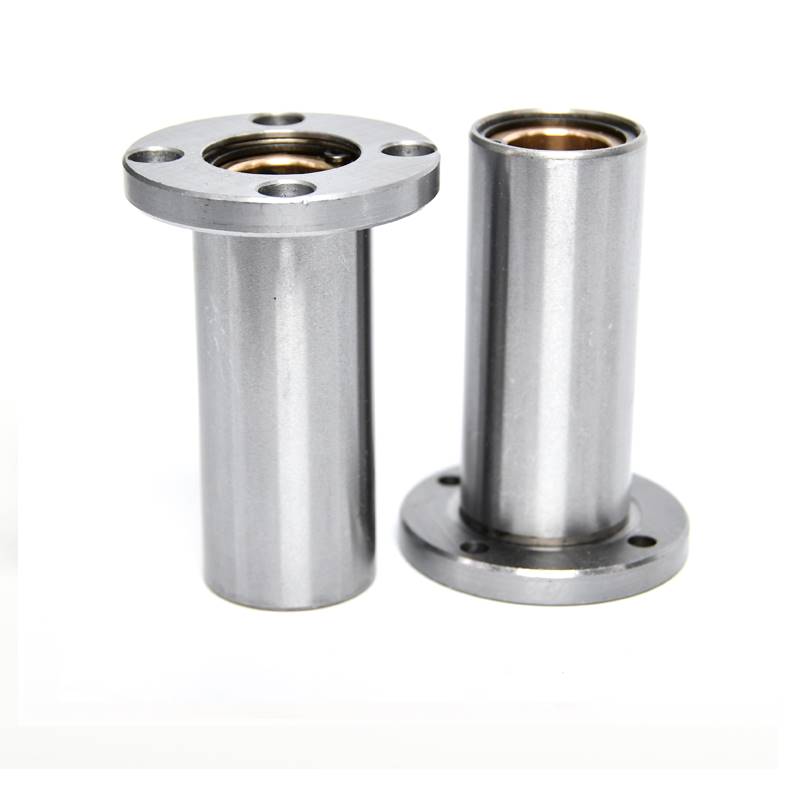 极速外钢内铜e石墨铜套圆法兰直线轴承LMF10 16 20 25 30 35 40LU