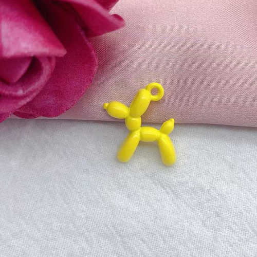 极速10pcs 19h*15mm 13colors 3D Balloon Dog Metal Charms Pend