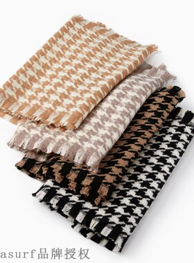 极速2021 new pure wool thousand bird lattice scarf heng.yuan
