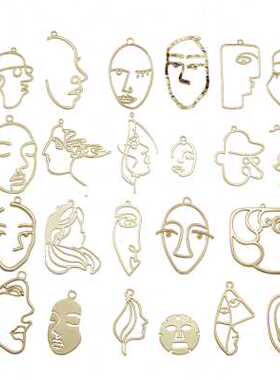 极速YuenZ 10pcs 26 Style Face KC Gold Color ndyR Charm Woman