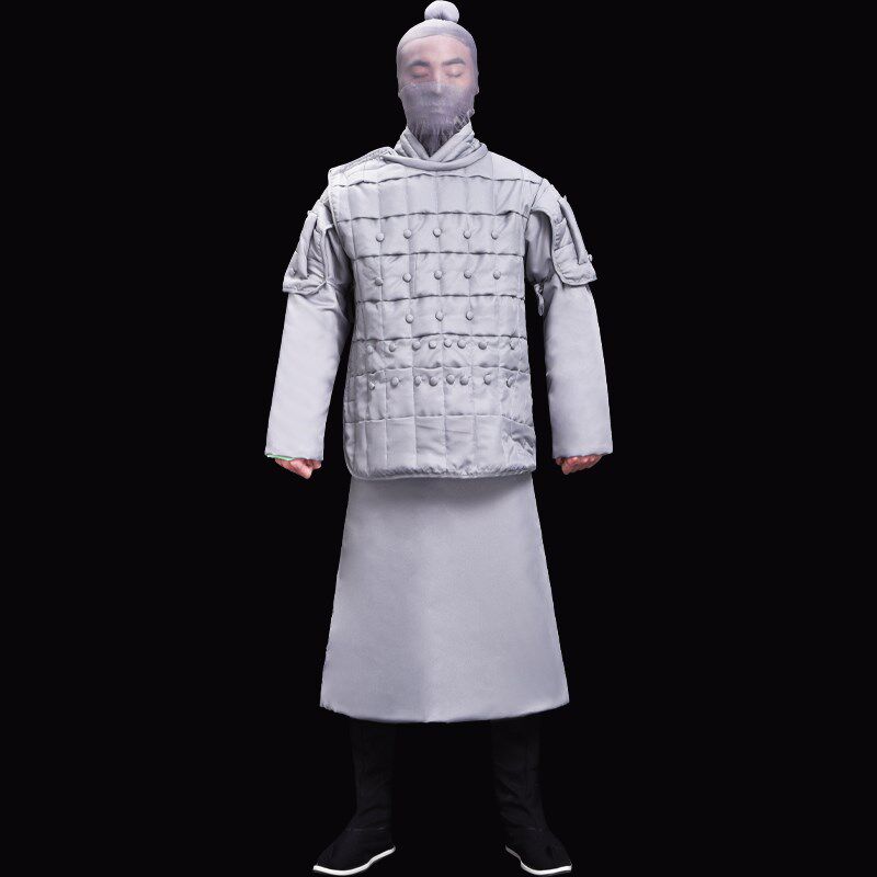 新品秦朝兵马俑演出服装古代士兵盔甲影视群演秦始皇陵Z兵马俑舞