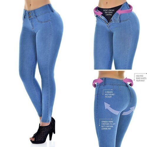 新品New Pdlus Size Jeans Woman High Waist Stretch boyfriend