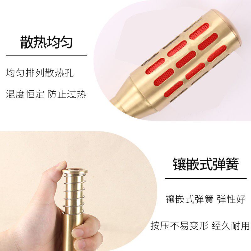 极速纯铜艾灸棒手握艾草s条滚动大号温灸棒艾灸盒随身灸家用温灸
