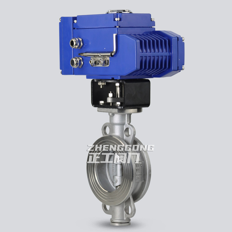 极速电动硬密封对夹蝶阀D973H/W耐磨导热油三偏P心高温调节蝶阀60