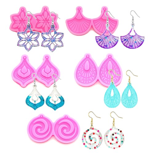 极速LX9D Earring Resin Molds JewelryF Casting Mold DIY Makin