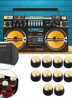 极速10Pcs Guitar AMP Ampwlifier Knobs Puon BlackGold for