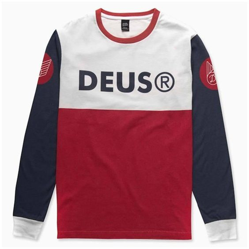 极速DEUS复古白色摩托车机车服长袖F透气速干衣速降越野服装备黑