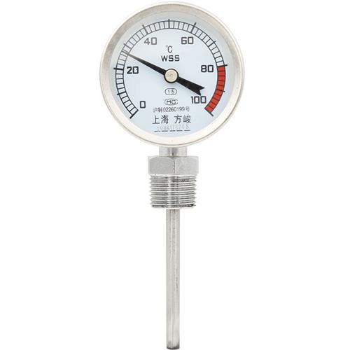 极速包邮WSfS-313双金属温度计4分空调管道锅炉100度测温仪上海方