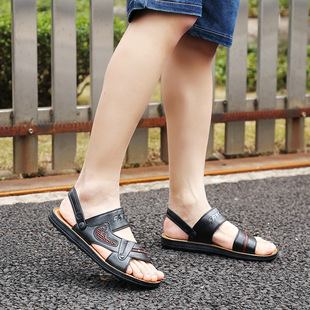 极速Men summer flattie sandal male slippers beTach shoes 男