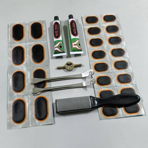 摩托自行车内胎修补补丁免胶水补胎片便携套装骑行维修补胎工具
