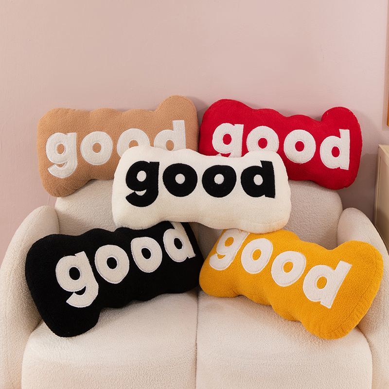 女生生日礼物个性长条字母毛绒公仔good抱枕儿童睡觉玩偶靠枕