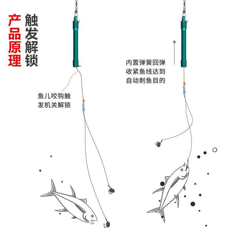 钓鱼懒人神器新型自动钓鱼神器高灵敏度绑好的子线鱼钩套装不跑鱼