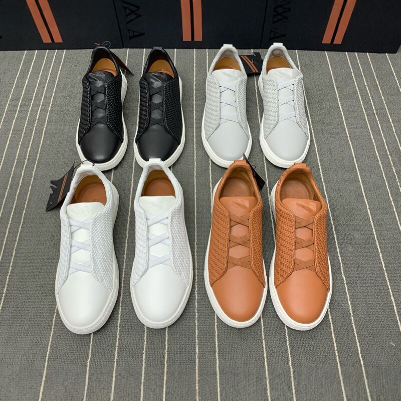 编织XXX休闲皮鞋男24秋冬季休闲板鞋