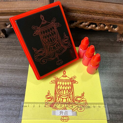 吉祥八宝之胜利幢印章 光敏自动出油 八宝之胜利幢图案来图可定制