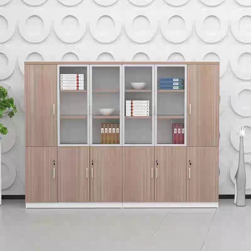 文件柜资料柜办公柜子储物柜员工带锁收纳柜木质书柜办公室置物柜