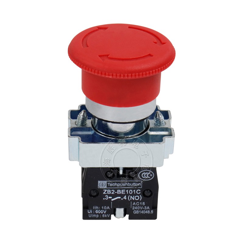 高品质 急停按钮 紧急停止开关按钮自锁XB2-BS545 22mm 一开一闭