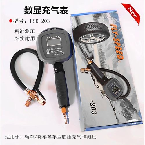 数显充气表胎压表数字汽车真空胎打气充气表轮胎充风速FSD-201充
