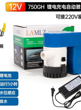 12V/24V直流潜水泵/舱底泵/游船游艇排水泵/船用水泵 750 1100GPH